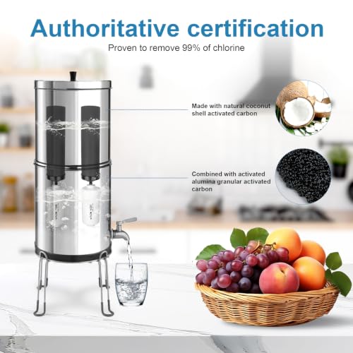 Gravity Water Filters Replacement for Berkey®, BB9-2® Black Carbon Filter and PF-2® Fluoride Filters Compatible with Berkey® Water Filter