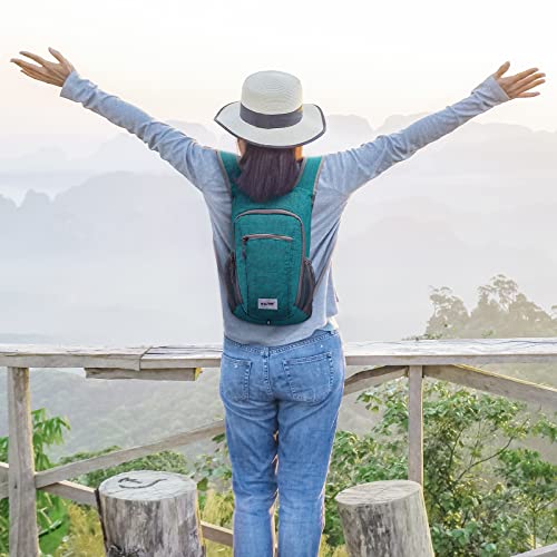G4Free 10L/15L Hiking Backpack Lightweight Packable Hiking Daypack Small Travel Outdoor Foldable Shoulder Bag - color: Teal Blue, size: 10L