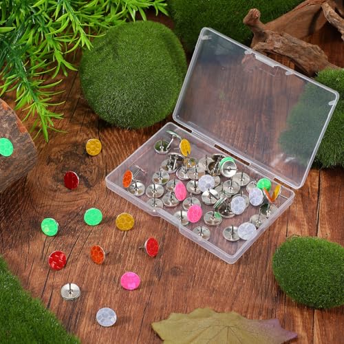 300 Pcs Reflective Tacks for Trail Marking, 6 Colors High-Visibility Trail Marking Tacks, Reflective Trails Markers for Hunting, Hiking, Treestand and Camping