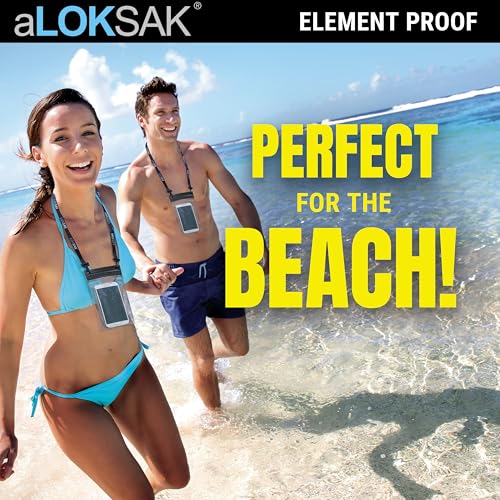 LOKSAK - aLOKSAK Waterproof Cellphone Dry Bags - Airtight Underwater Phone Pouch - Touch Screen Compatible - Diving Certified - size: 6 X 9 inch - 2 Pack