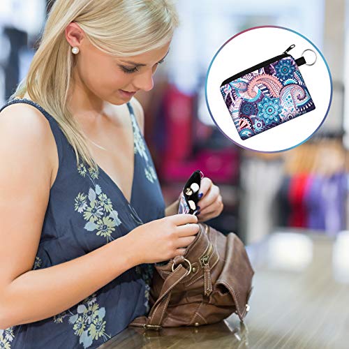 Boao 10 Pcs Small Change Coin Purse - size: 5.9 x 4.3 Inch, style: Exotic Flower Print