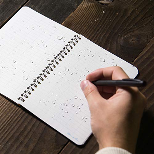 Rite in the Rain Weatherproof Side Spiral Notebook, 4.625" x 7", Yellow Cover, Level Pattern (No. 313) - color: Yellow, size: 1 Pack, style: Level