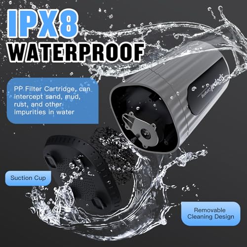 Spopal Portable Shower for Camping, [Upgraded] 10000mAh Rechargeable - color: Sliver