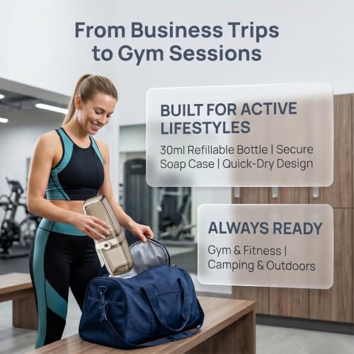 Toothbrush Travel Case Kit 6 in 1 Toothbrush Holder and Rinse Cup TSA Approved Portable Toiletry Organizer for Business Trip Traveling Gym Camping,Includes 2 Cups, Soap Case & 2 Brush Covers