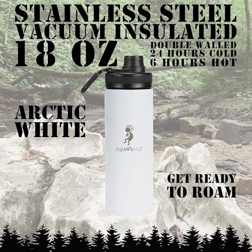 Vacuum Insulated Water Bottle, 18 Ounces, Arctic White - color: Arctic White