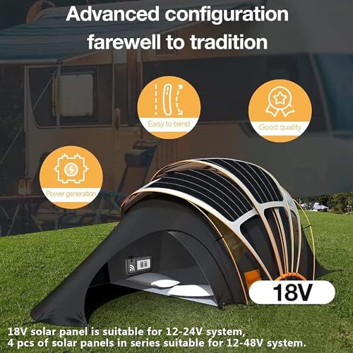 1000 Watt Solar Panel Kit, with Inverter & Charge Controller(40A) 2pcs 500 Watt Flexible Monocrystalline Solar Panel kit Photovoltaic Module for 12-48V Battery Charging Car Battery Camper RV - color: Pitch-black