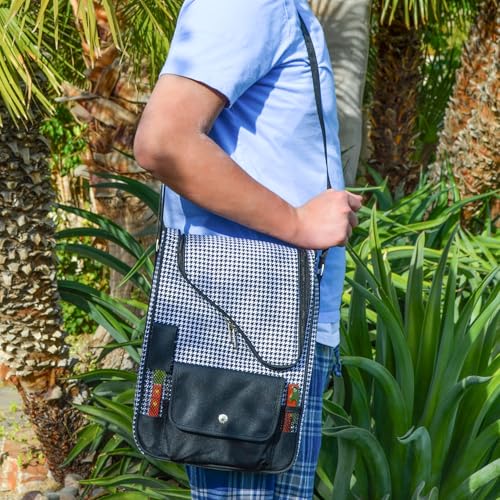 Picnic at Ascot Original Insulated Wine and Cheese Cooler Bag - Designed, Assembled & Quality Approved in the USA - color: Houndstooth