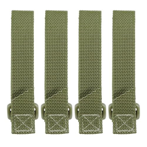 MAXPEDITION 3-Inch TacTie Attachment Straps (Pack of 4) MOLLE Clips for EDC Pouches and Pocket Organizers, Replacement MOLLE Straps for Tactical Gear - color: Green