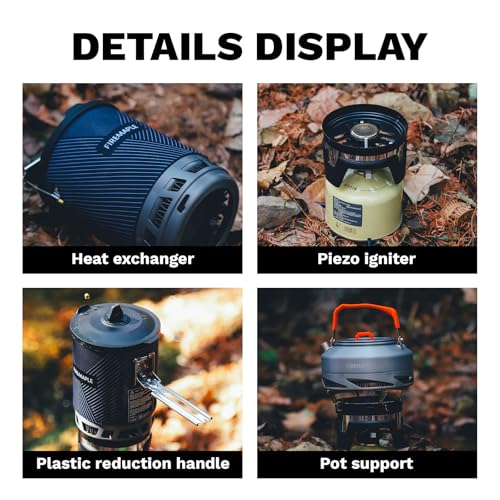 Fire-Maple Fixed Star 2 Pro Backpacking Camping Stove System, Black 19.8oz - color: Dark black