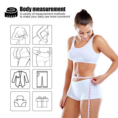 Measuring Tape Retractable, 60 Inch Soft Fabric Tape Measure for Body, Push Button Sewing Measurement Tape for Cloth Waist(3 Pack/Silver Black White) - color: Silver, Black, White