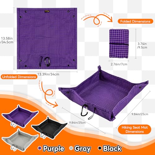 HIKEMAN Mini Hiking Seat Mat，Portable Lightweight Folding Mat，Outdoor Sitting Pad， Double-Sided Waterproof seat Cushion，Suitable Camping Seat for Picnic, Camping, Hiking