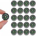 20 Pcs Mini Button Compass Hard Shell, Liquid Filled Button Compass for Hiking Survival Watch Band Paracord Camping Outdoor Activities Accessory Gear 3/4 Inch (20mm)