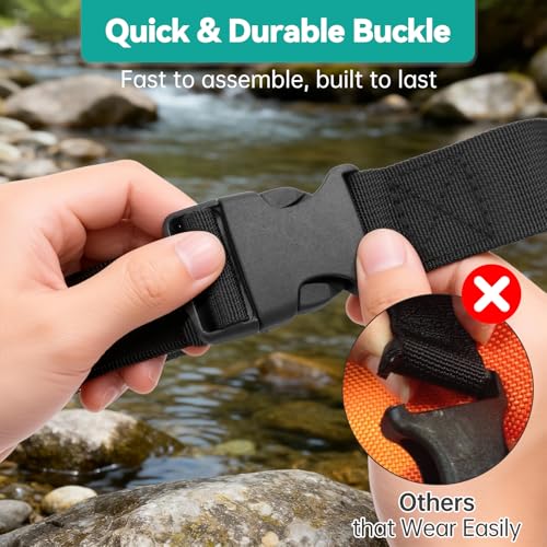 Nylon Strap with Buckle Compatible with Yeti Sidekick SideClick, 1.18" x 39.37" Adjustable Quick Release Buckle Strap, Attach to Dry Gear Case for Wear, Ideal for Outdoor Activities, Black