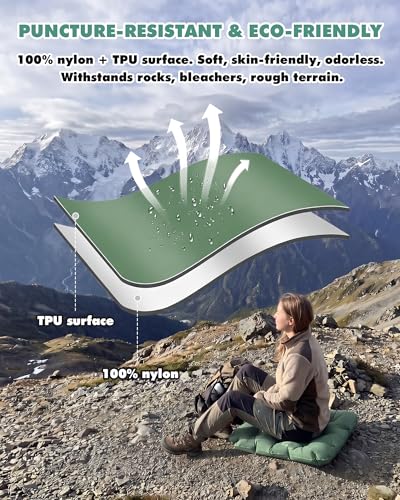 Inflatable Seat Cushion & Lumbar Support Lightweight TPU Non-Slip - color: Spring Rain