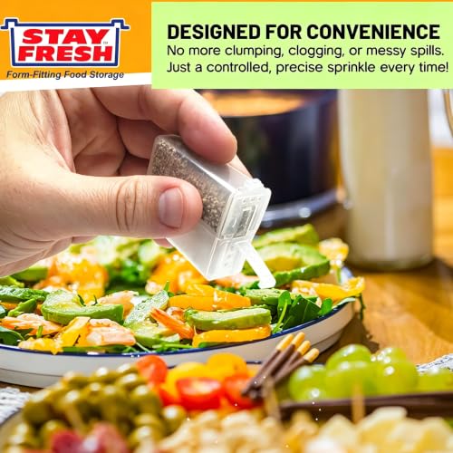 1 Pack Mini Salt and Pepper Shaker, Travel Salt Shaker, Portable Spice Container, Refillable Plastic Jar with Lid for Home, Restaurant, Wedding, Camping, RV, BBQ, Picnic Cooking - size: 1pcs