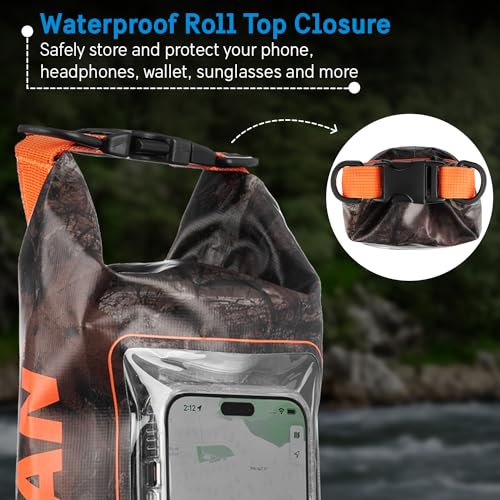 Pelican Marine IP68 Waterproof Dry Bag 2L w/Phone Pouch/Case - Hunter Camo - color: Hunter Camo - 2L, size: 2L