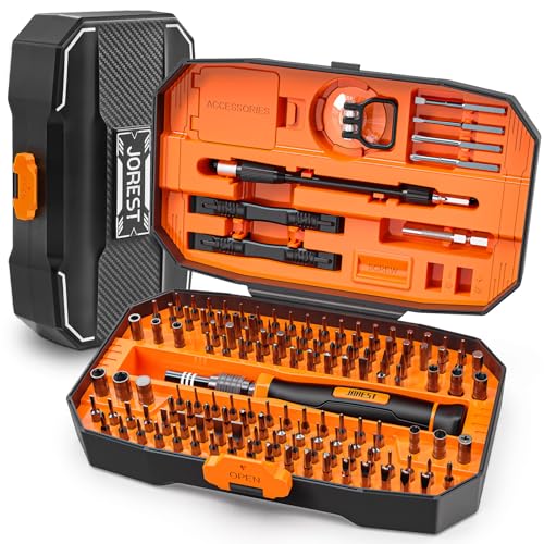 JOREST 152 in 1 Precision Screwdriver Set, Mini Screwdriver Tool Kit | Gifts for Men, Magentic Repair Tool for Macbook, Laptop, PC, PS5, iPhone, Xbox, RC, Jewelers, Watch, Glasses, Electronics - style: 152 in 1