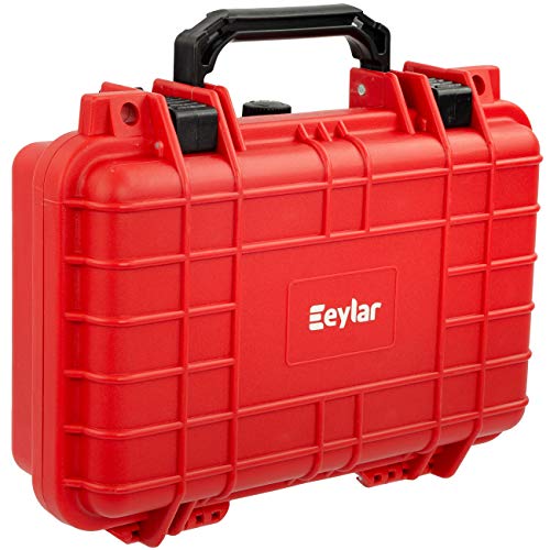 Eylar Protective Gear and Camera Hard Case Waterproof Dry Box with Foam 11.6 Inch 8.3 Inch 3.8 Inch (Red) - color: Red