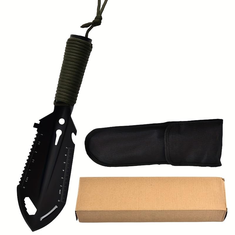 Camping Shovel 1PC - Portable Folding Survival Spade with Nylon Handle, Multi-Purpose Digging Tool for Gardening, Hiking, Travel, Car Emergency, Compact Outdoor Gear with Carrying Bag (Black,1) - color: Black