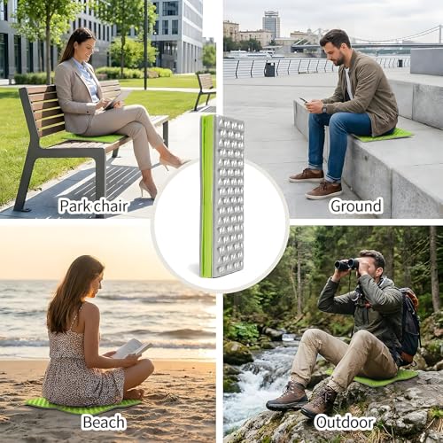 FOCHIER F Stadium Seat Pad, Foam Sitting Pad Mat,Diamond Green 8PCS | Foldable Camping Seat Cushion for Bleachers, Outdoor Hiking, Backpacking, Picnic, Fishing, Concert,Mountaineering - color: Green 8pc