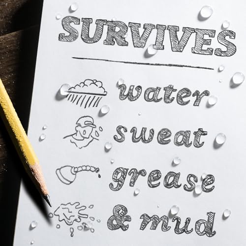 Rite in the Rain Weatherproof Hard Cover Notebook, 4.75" x 7.5", Yellow Cover, Geological Pattern (No. 540F)