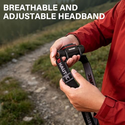 HAUTMEC Rechargeable Headlamp 1000 Lumens LED Headlights Head Lamp as Work Light or Flashlight with Spot and Flood Dual Beams in 4 Output Modes - color: 1000 Lumens