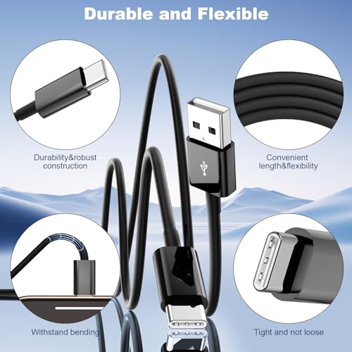 Car Carplay Cable for iPhone 17 Pro Max/Air/16/15 Pro Max/Plus/16e Cables,2Pack USB A to USB C for iPhone USB C Cord,USB C Cable for iPad Pro/iPad Air Android Charger Cord Type-C Charging Cable 6FT - color: Black, size: 6FT