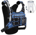 Zelvot Running Vest with 2L Water Bladder, Hydration Backpack, U.S. Design Patent, Lightweight Hydration Pack with Gear Holder, Reflective Chest Pack for Men Women - color: Camo Navy Blue, size: Medium-Large