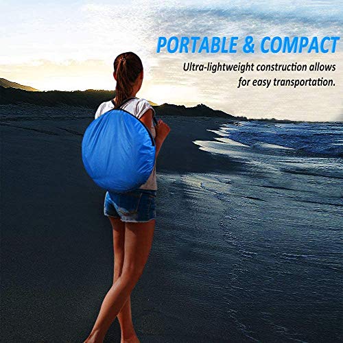 Anngrowy Pop Up Privacy Shower Tent - Portable Outdoor Camping Bathroom Toilet Changing Dressing Room - UPF40+ Waterproof - color: Blue