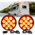 2PCS Magnetic Amber Strobe Lights, Emergency Strobe Hazard Lights | Rechargeable Flashing Safety Warning Beacon Light, Wireless Battery Operated Road Flares Marker Strobe Lights for Trucks, Car - color: Amber