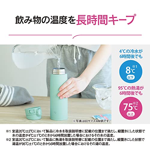 Zojirushi SM-VA72-AD Water Bottle, One-Touch Stainless Steel Mug, Seamless, 24.3 fl oz (720 ml), Navy - color: Navy Blue, size: 24 Ounces