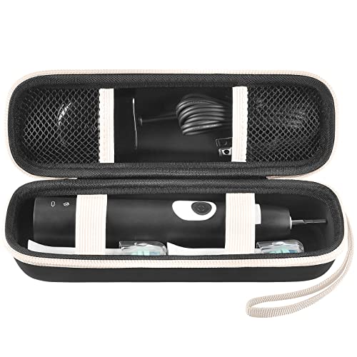 GWCASE Electric Toothbrush Travel Case for Oral-B, for Philips Sonicare - color: Black with white zipper
