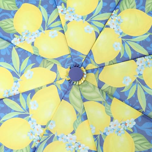 Nollia Compact Travel Umbrella with Auto Open – Windproof Folding Umbrella, Lightweight & Portable for Rain - color: Z.G. Lemon