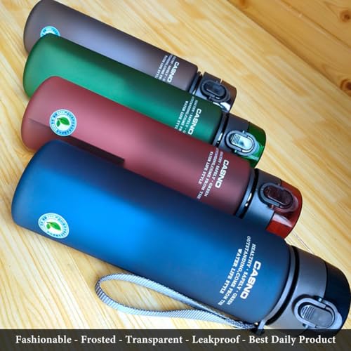 DEARART 20oz Water Bottles with Locked Button, Frosted Bottle One Hand, 100% Leakproof No Straw Direct Spout, Suit Sport Office School Travel Yoga Gym, Grey - color: Grey