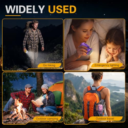 Mudder 24 Pack Hand Crank Flashlight - color: Light Blue, Pink, Purple, Yellow