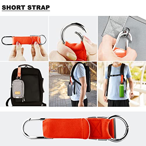 Elastic Jacket Gripper Travel Strap with D-Ring Hooks and Buckle, Suitcase Straps Belts Travel Accessories, Makes Your Hands Free - color: Orange/Uk