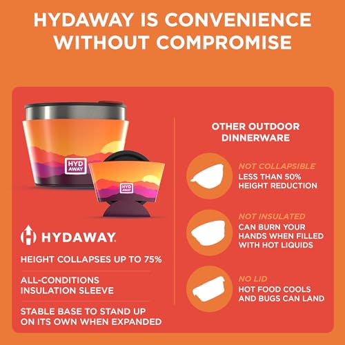 1.5-Cup Collapsible Insulated Bowl with Lid | BPA-Free, Leak-Resistant, and Ultra-Compact for Travel, Camping & Everyday Meals - color: Mojave