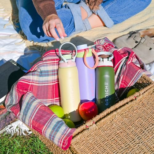 GROSCHE Kamloops Triple-Wall Bottle with Chug Lid, Midnight Chill, 24 oz | Built-In Carry Loop, Cupholder-Friendly Base, Dishwasher-Safe Design, Leakproof Flask for Travel, Workouts and Daily Use - color: Midnight Chill
