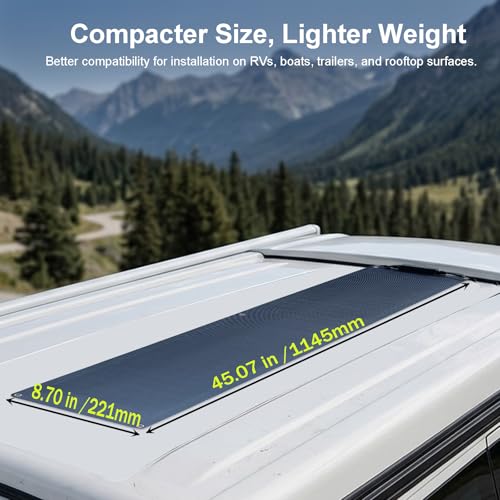XINPUGUANG Flexible Solar Panel 50W 12V, Fiberglass,ETFE for RV Boat Van - size: Small，50w