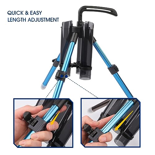 3-Tude Portable Fishing Rod Holder - Stand Holds Up to 3 Rods, Outdoor Fishing Gear Equipment Organizer - color: Short-Grey