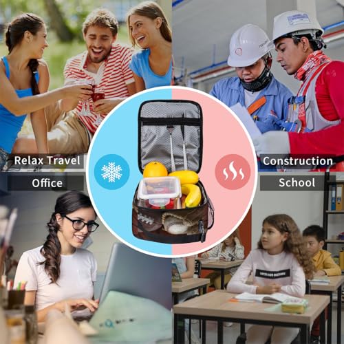 Pardick Worn Baseball Tote Lunch Box Insulated Lunch Bag Tote Cooler Freezable Meal Prep Bag Waterproof Leakproof Cooler Lunch Container For Picnic Office - color: Baseball 4