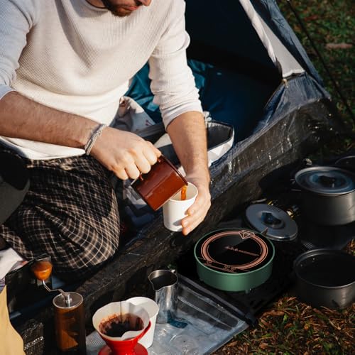 700W Mini Induction Cooktop for Moka Pot, RV & Camping | Portable Induction Burner with 5-Inch Coil, Non-Pulse Heating & 6 Power Levels for 3.5–7 in. Magnetic Cookware - style: 700W/110V