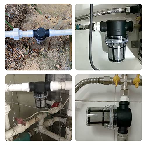 Garden Sediment Filter Premium Leakproof 3/4" Raw Water Strainer for Pressure Washer Inlet and Transfer Pump with 80 Mesh Screen