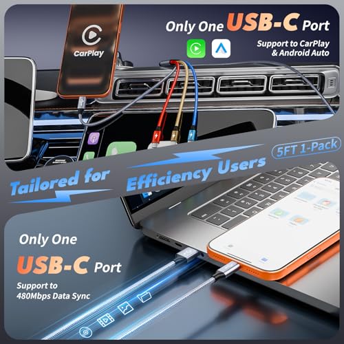 MPATIBY 4 in 1 Multi Charging Cable, 1 Pack 5FT Dual Input Charging Cords | USB A & USB C Inputs with Dual USB C, IP & Micro Outputs, Travel Essentials, Phone Charger for Multiple Devices - color: Red_Gray_Gold_Blue, size: 1Pack5FT