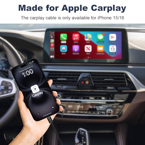 Car Carplay Cable for iPhone 17 16 15 Pro Max Air 3FT USB A to USB C Cable | USB C Charger Cord for iPad 10th Gen Pro Air 5th 4th Mini 6th Gen, Car Charging Cord (Black) - color: Black, size: 3FT