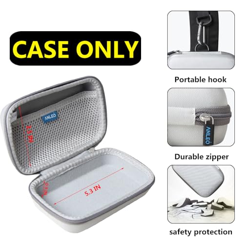 Anleo Hard Travel Case for Soundcore Select 4 Go Bluetooth Shower Speaker (Gray) - color: Gray
