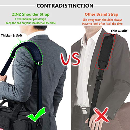 ZINZ Bag Shoulder Strap, Padded Adjustable Shoulder Strap Replacement - color: Blue, size: 57"