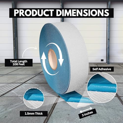 DuraMark RPT-750 Reflective Pavement Marking Tape, White, 3 in x 108 ft - color: White, size: 3 Inch x 108 Ft