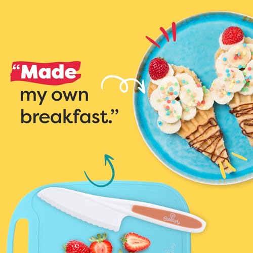 Baketivity Kids Cooking Set with Real Utensils & Kitchen Tool Guide | Includes Mixing Bowls, Cutting Board, Knife and Apron - A Complete Junior Cooking Set Gift For Girls Or Boys - color: Baketivity Kids Cooking Tool Set