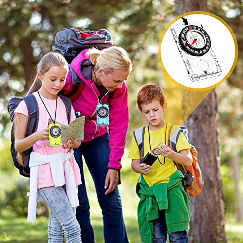 Orienteering Compass Hiking Compass Outdoor Navigation Survival Compass Waterproof Map Reading Backpacking Compass Kids Camping Gear for Women Men Gifts, 4 Colors